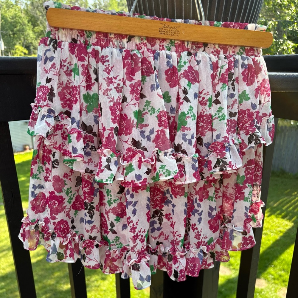XS Misa Los Angeles Skirt- Manya -Peony Floral mini skirt NWT $198 Extra small - Picture 7 of 9